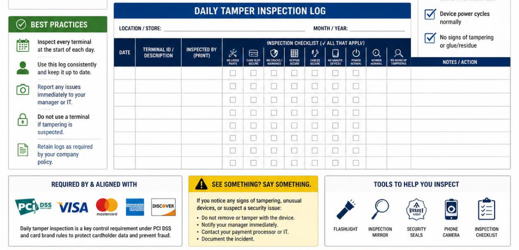 What Is a Payment Terminal Tamper Inspection Log